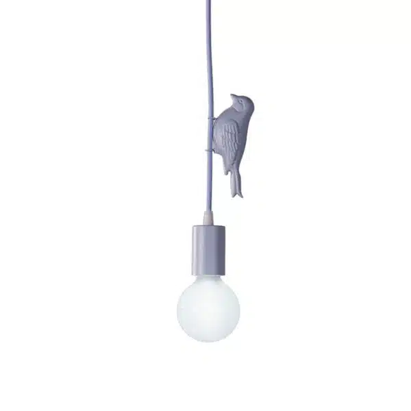 Lampe LED suspendue en forme d'oiseau Mauve 1 24