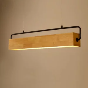 Plafonnier LED en Bois Flotté – Suspension en Bois Naturel Élégante