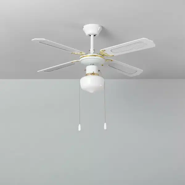 Ventilateur de plafond classique intemporel blanc 6381 qxpqph