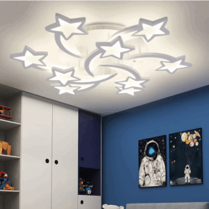 Lustre plat en forme d'étoile