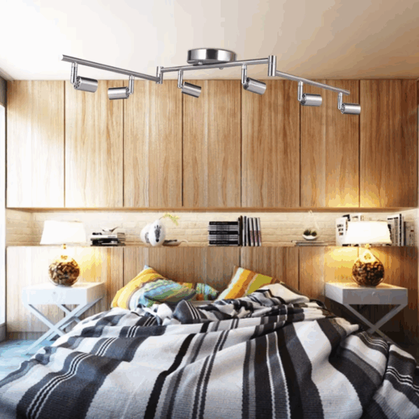 Plafonnier 4 spots orientables – Éclairage moderne et polyvalent 66cm 47 1