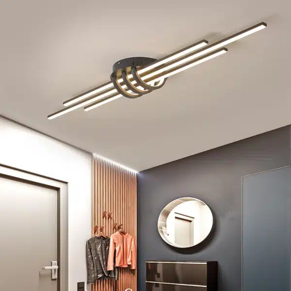 Modern LED ceiling light in black aluminium 8617 nfrge2