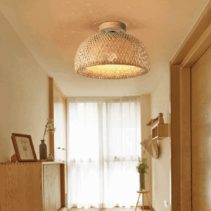 Plafonnier en bois au design minimaliste