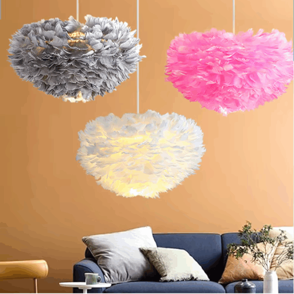 Plafonnier arrondi en plume Design sans titre 2024 10 25T114948.496