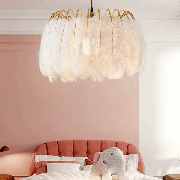 Plafonnier naturel en plumes Design sans titre 2024 10 25T145248.395