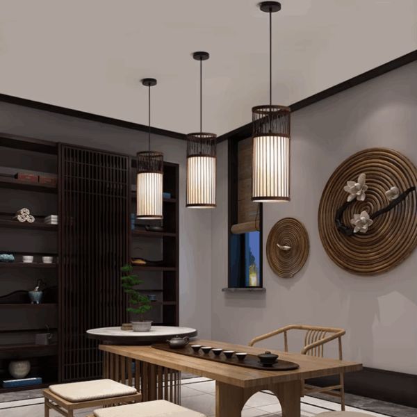 Plafonnier japonais suspendu en bambou Design sans titre 2025 05 12T145608.447