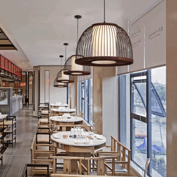 Plafonnier en bambou idéal pour couloir et lampe de table restaurant Design sans titre 7 1