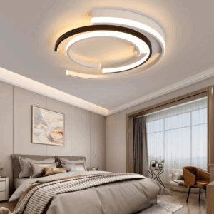 Plafonnier plat rond en aluminium au design moderne