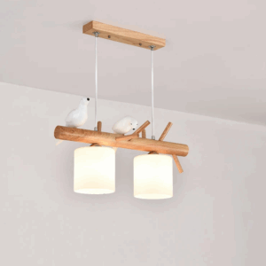 Plafonnier en bois au design moderne minimaliste