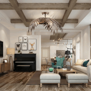 Plafonnier feuille cocotier