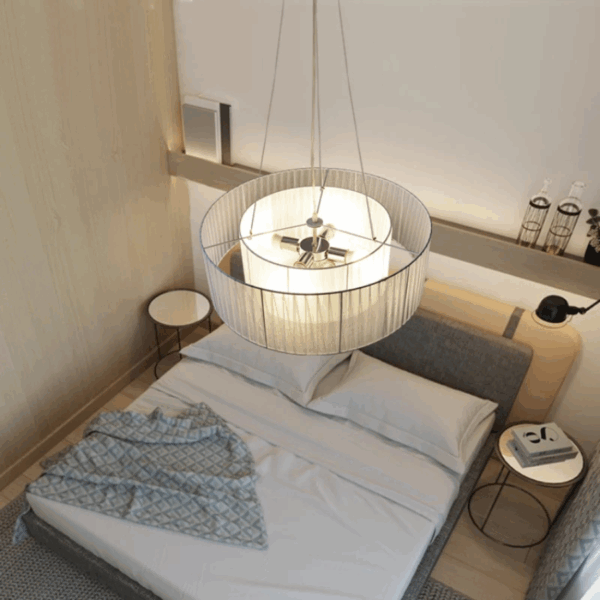 Lampe suspendue en métal et tissus au design épuré hju 2025 06 04T101731.183