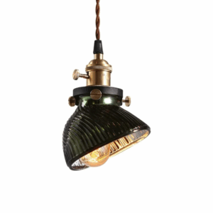 Lampe suspendue en verre style industriel