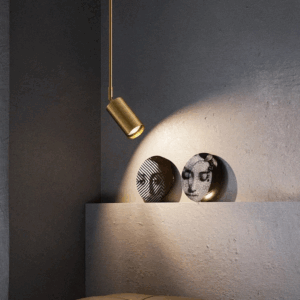 Plafonnier LED rotatif en or