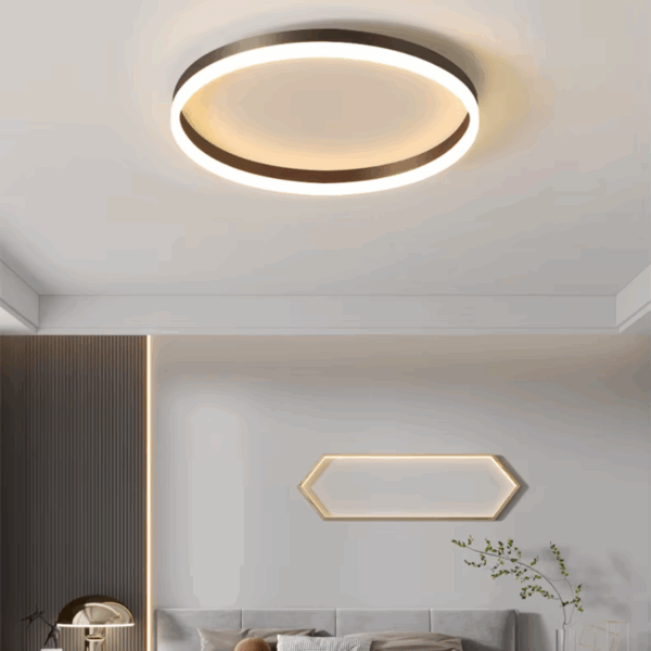 Plafonnier LED circulaire au design nordique minimaliste hju 5
