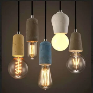 Plafonnier suspendu en ciment décoratif