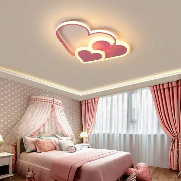 Romantic heart-shaped led ceiling light 13478 fxule0