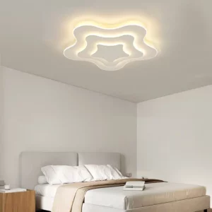Plafonnier Led au Design moderne en forme d'étoile blanche