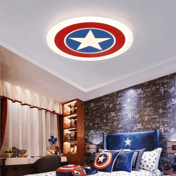 Plafonnier led pour chambre d'enfant captain amerique Design sans titre 5