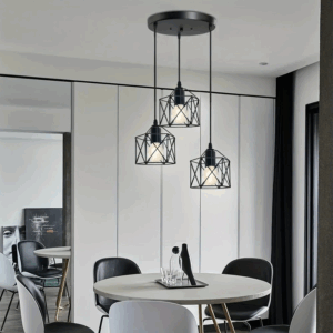 Plafonnier suspendu vintage industriel – 3 lampes pour un style authentique