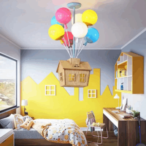 Plafonnier Led maison avec des ballons