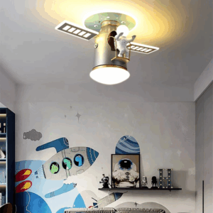 Plafonnier led avec astronaute et fusée