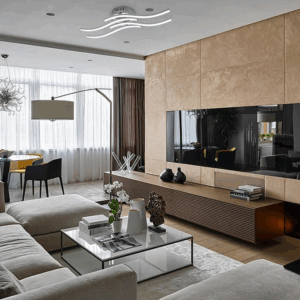 Plafonnier en aluminium forme de vague