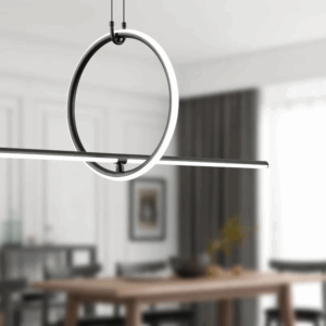 Plafonnier led suspendu au motif géométrique