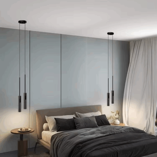 Plafonnier Lustre noir à angle réglable hju 32