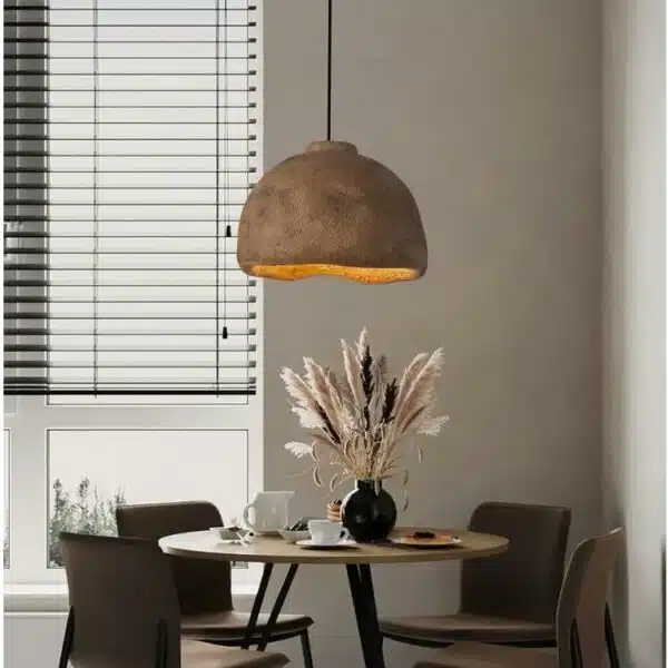 Ceiling light wabi-sabi, LED, modern design, brown 19127 990ab5