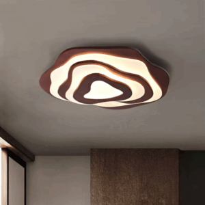 Plafonnier naturel en bois au design créatif moderne