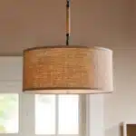 Lampe suspendue en corde de chanvre
