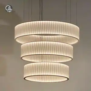 Plafonnier LED suspendu en tissu à design nordique