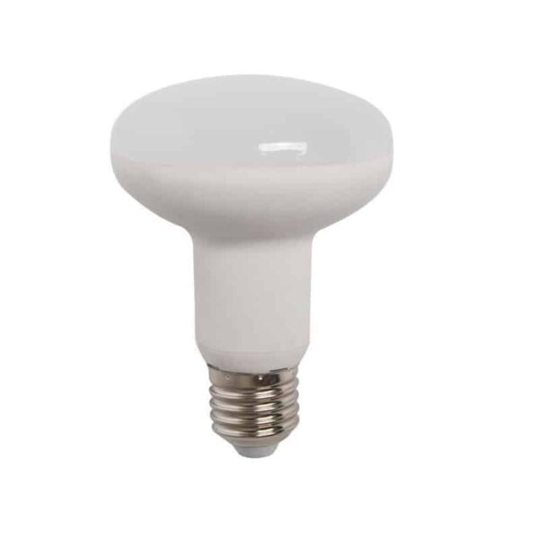 Ampoule économie d'énergie R80 E27 220V 6W sur fond blanc