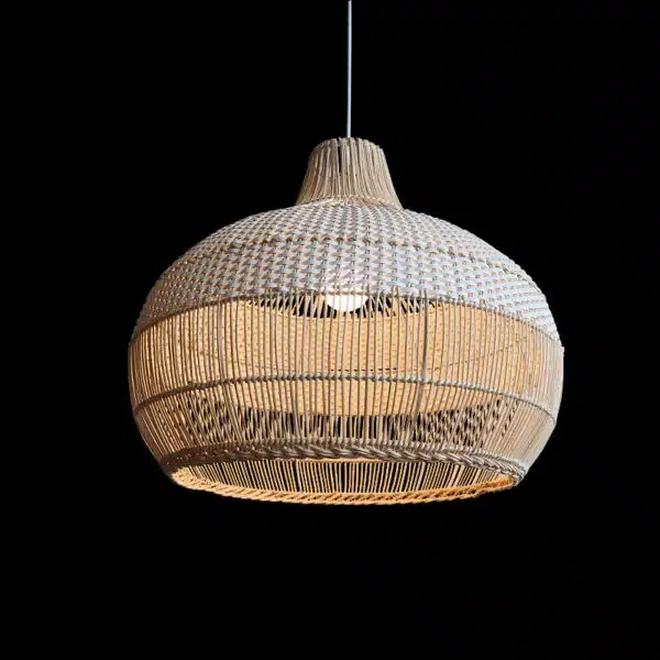 Lámpara de techo de ratán con un creativo diseño japonés 22167 amxawy