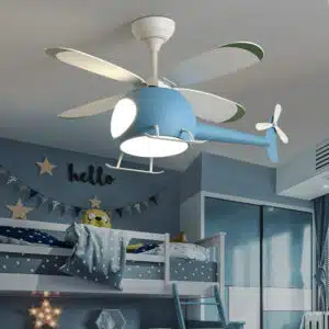 Lustre de lampe d'hélicoptère pour chambre d'enfant sur fond d'une chambre