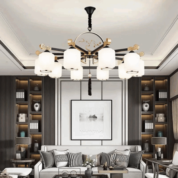 Plafonnier americain design et élégant de style chinois hju