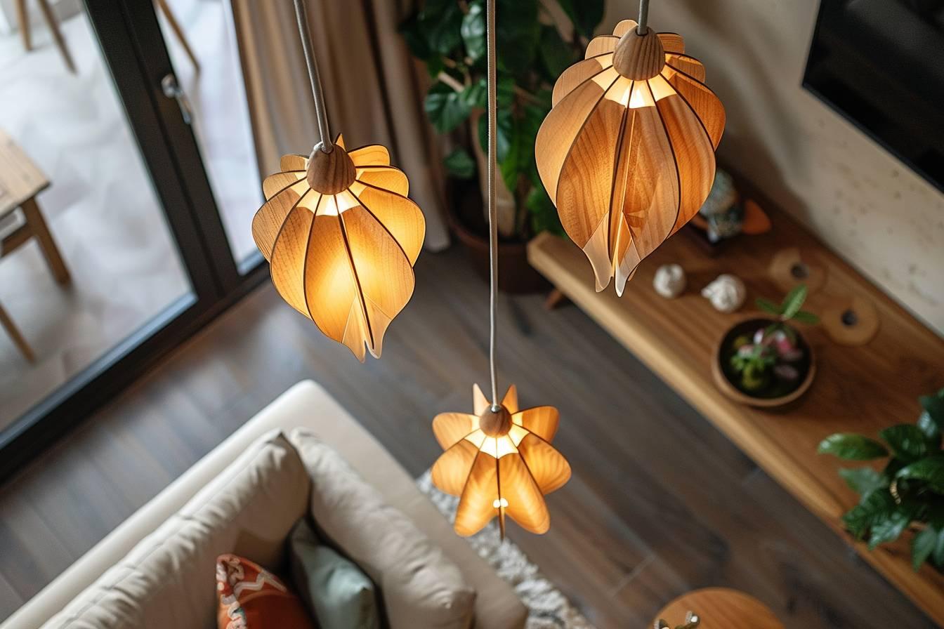 Luminaire suspension en bois : élégance naturelle pour un éclairage chaleureux dans votre intérieur