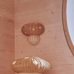 Applique murale chambre rotin