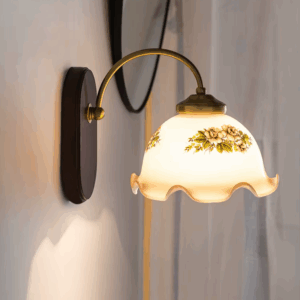 Applique murale rétro en verre vintage